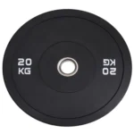 Disco bumper olímpico negro de 5 a 25 kg